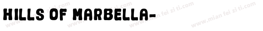 hills of marbella字体转换